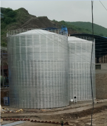 月湖粮食钢板仓的安装全过程不用热焊接